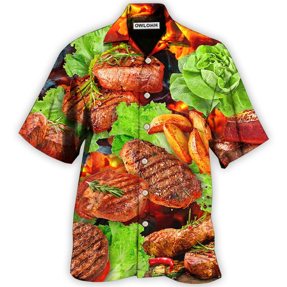 Hawaiian Shirt / Adults / S BBQ Beefsteak Salad - Hawaiian Shirt 