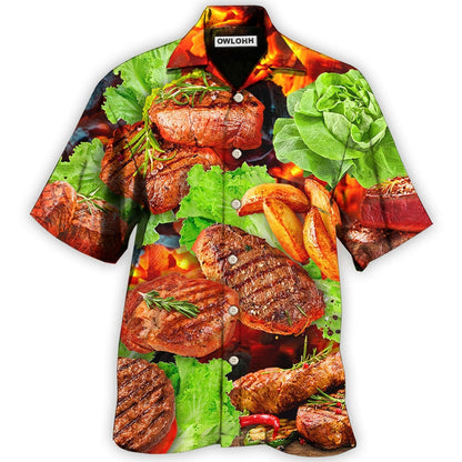 Hawaiian Shirt / Adults / S BBQ Beefsteak Salad - Hawaiian Shirt 