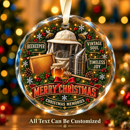Beekeeper Personalized Glass Ornament | 5To9Vibe