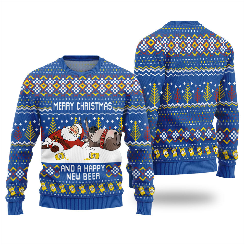 Beer and Cheers Ugly Christmas Sweater For Unisex