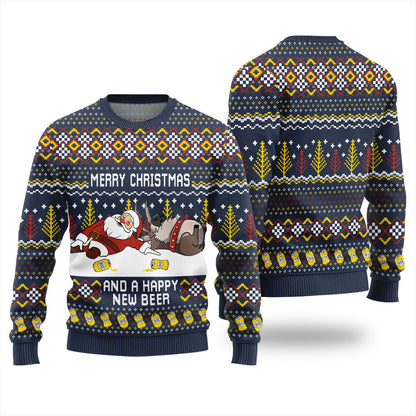Beer and Cheers Ugly Christmas Sweater For Women