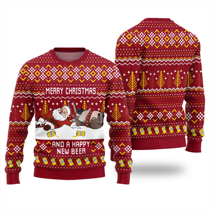 Beer and Cheers Ugly Christmas Sweater For Women