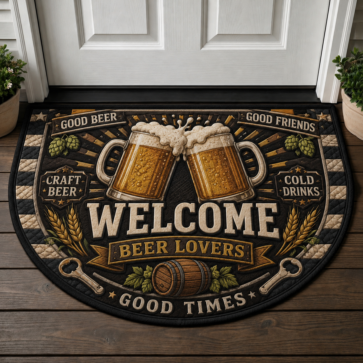 Uncork And Unwind Wine Doormat - Red Wine Glass Vineyard Welcome Mat - 5to9vibe