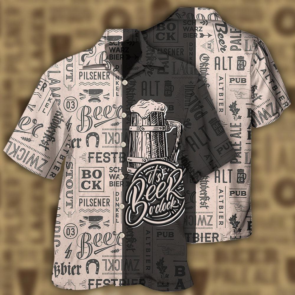 Beer It's Beer O'clock Classic Style - Hawaiian shirt 