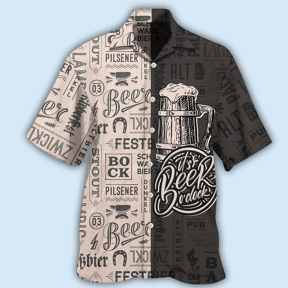 Beer It's Beer O'clock Classic Style - Hawaiian shirt 