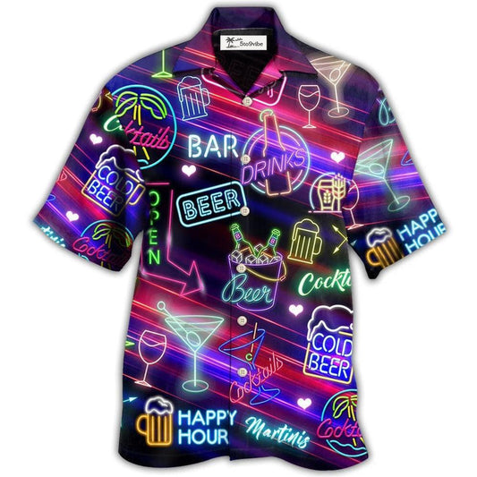Hawaiian Shirt / Adults / S Beer Cocktails Drinking Bar - Hawaiian Shirt 