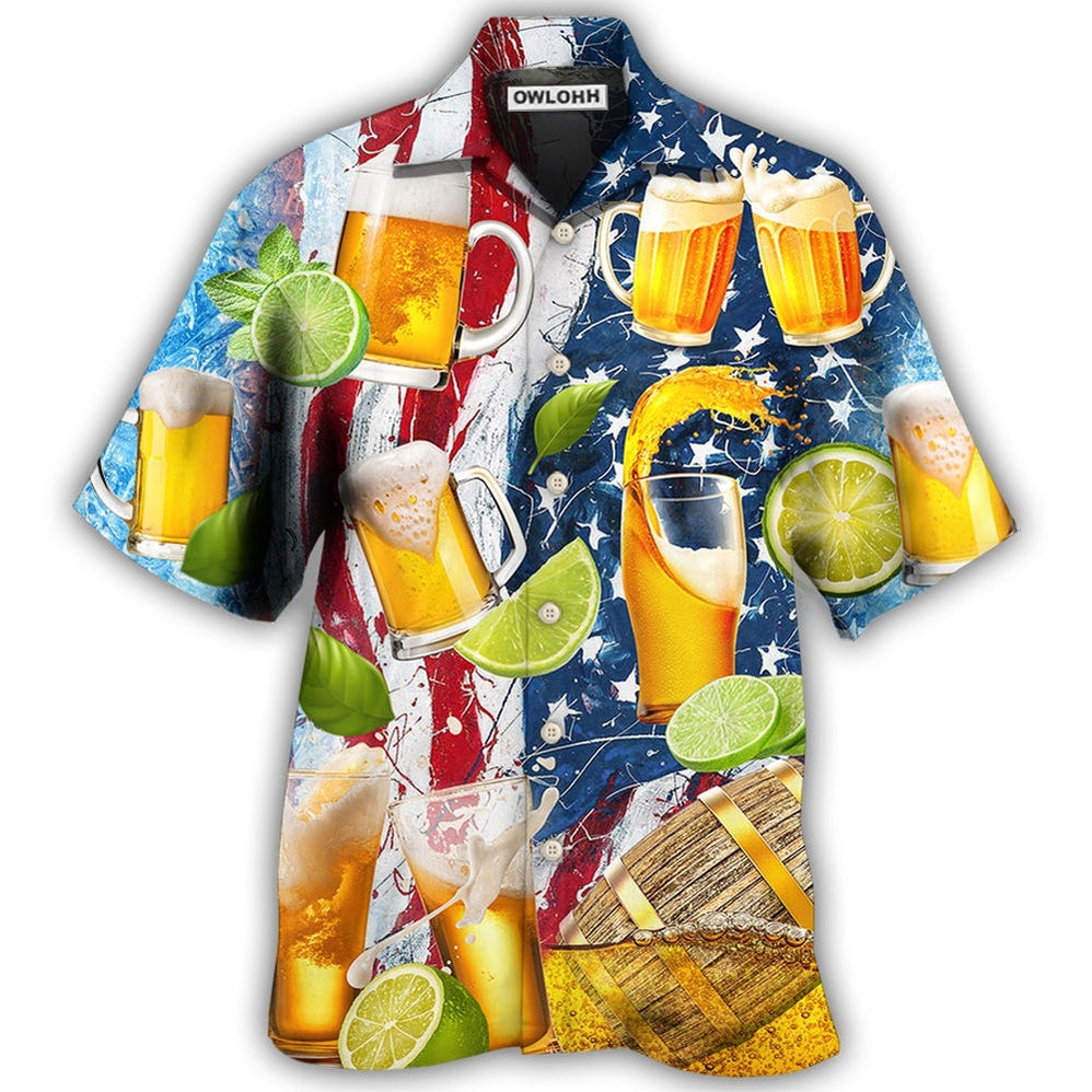 Hawaiian Shirt / Adults / S Beer Independence Day - Hawaiian Shirt 