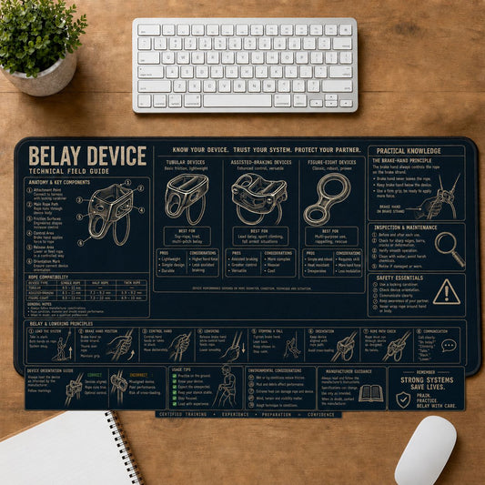 Belay Device Desk Mat | 5To9Vibe