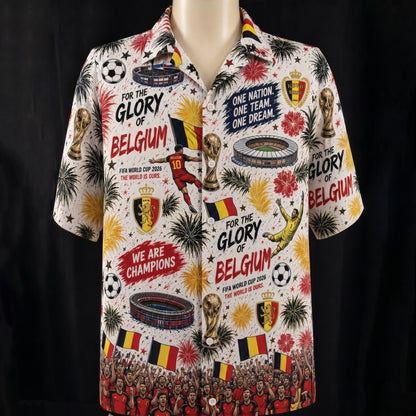 All Teams World Cup Champion Football Soccer Unisex Button-Up Hawaiian Shirt For Men & Women