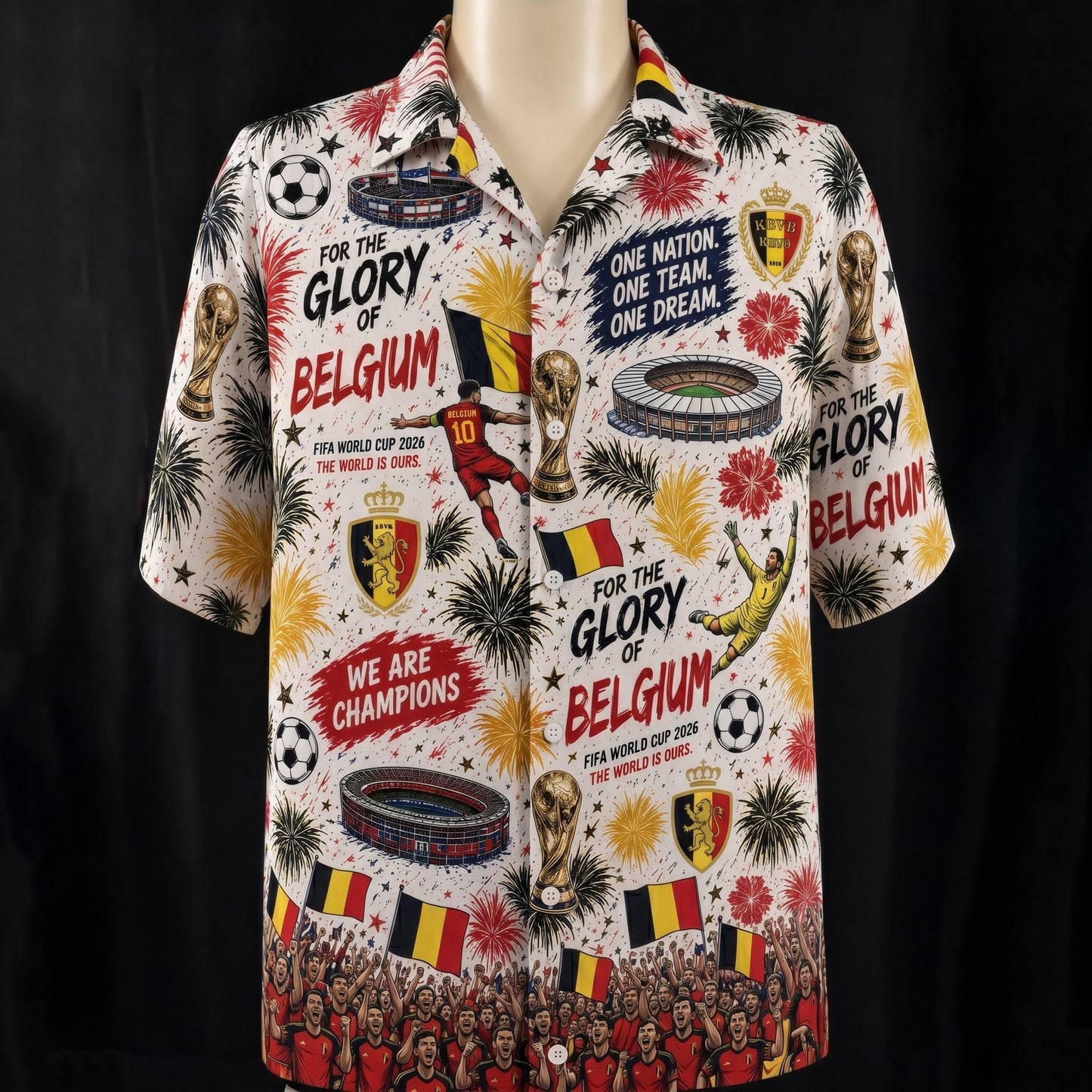 All Teams World Cup 2026 Champion USA Football Soccer Unisex Button-Up Hawaiian Shirt For Men & Women