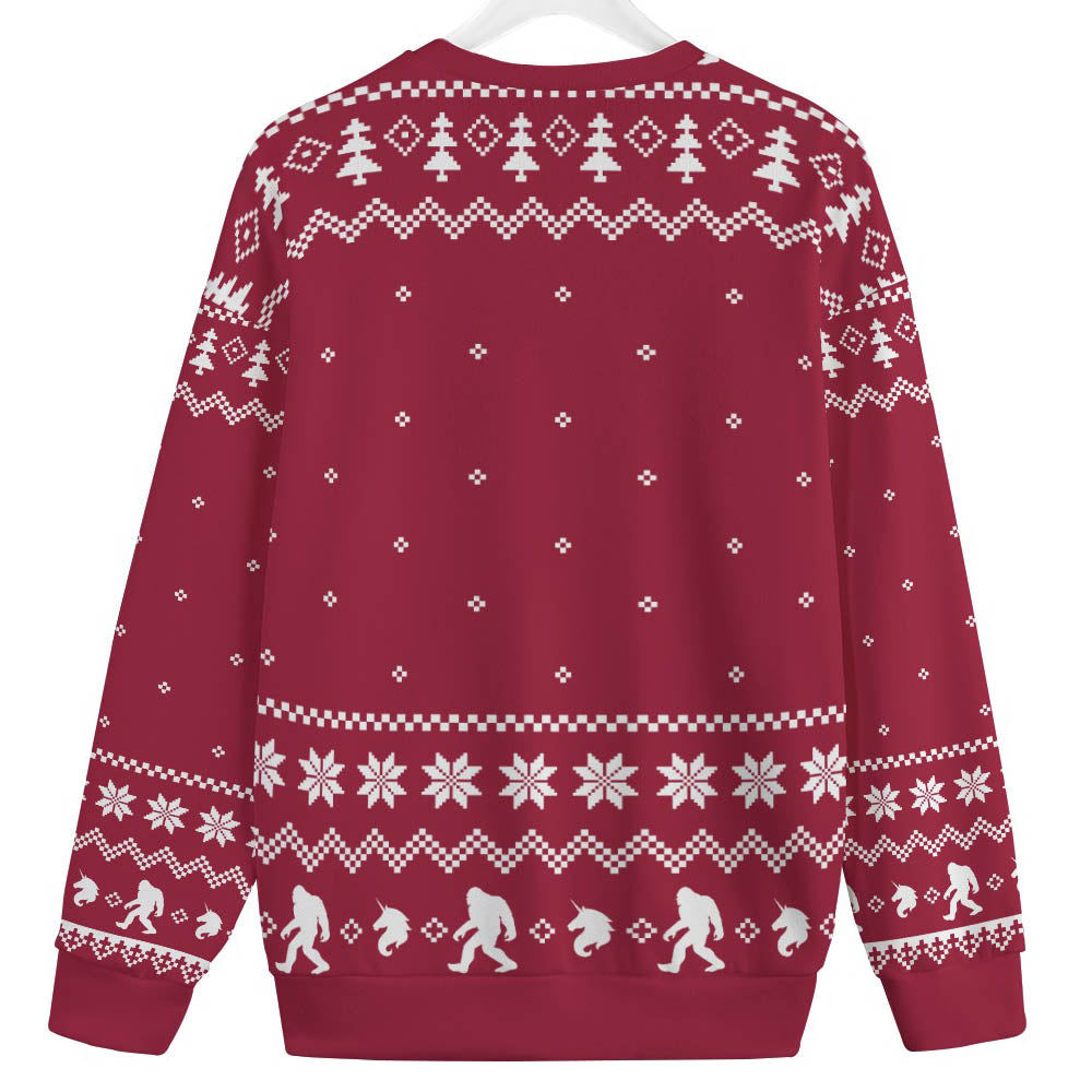 Believe In Bigfoot Men Big And Tall Christmas Sweater