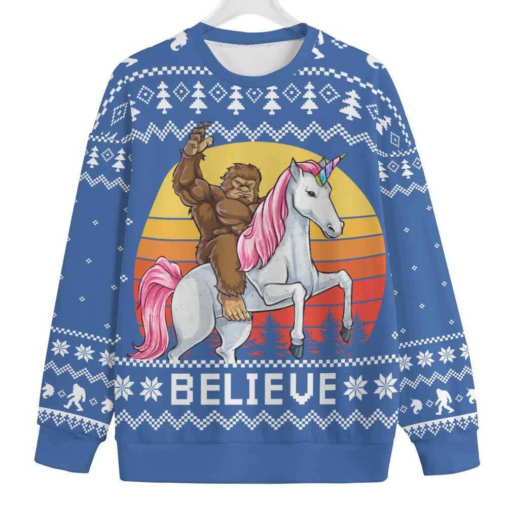 Believe In Bigfoot Plus Size Ugly Christmas Sweater