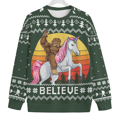 Believe In Bigfoot Plus Size Ugly Christmas Sweater