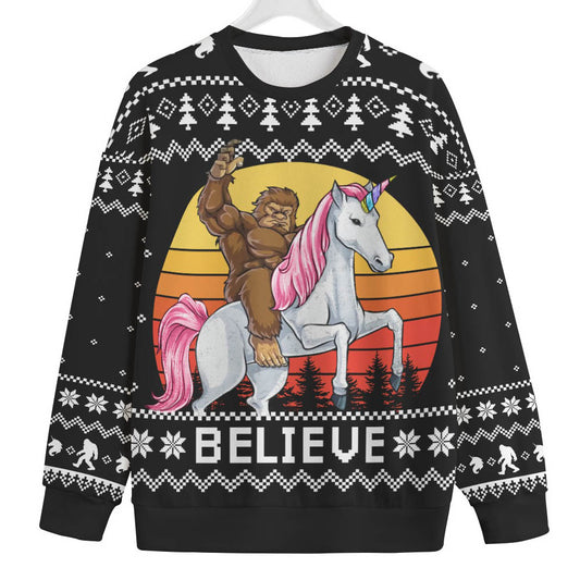 Believe In Bigfoot Plus Size Ugly Christmas Sweater