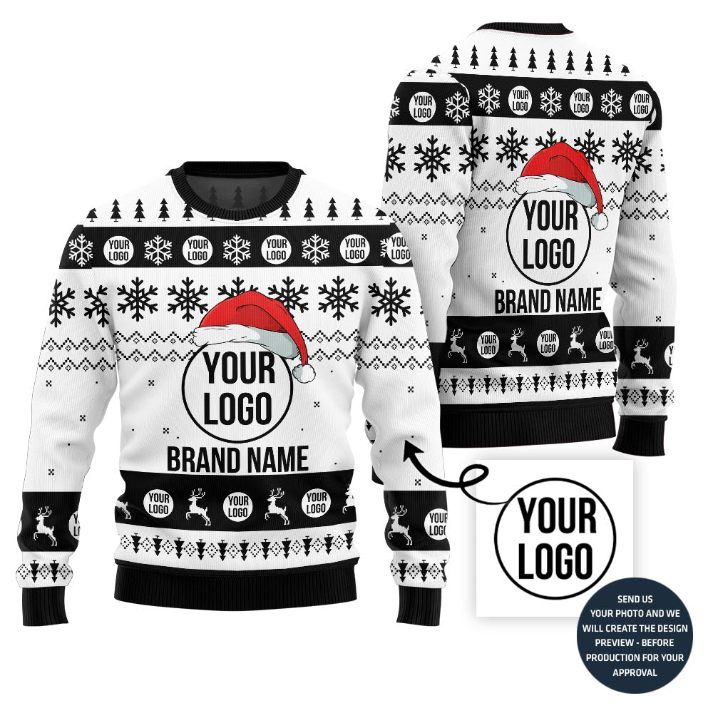Best Custom Logo And Brand Santa Hat Xmas Sweater