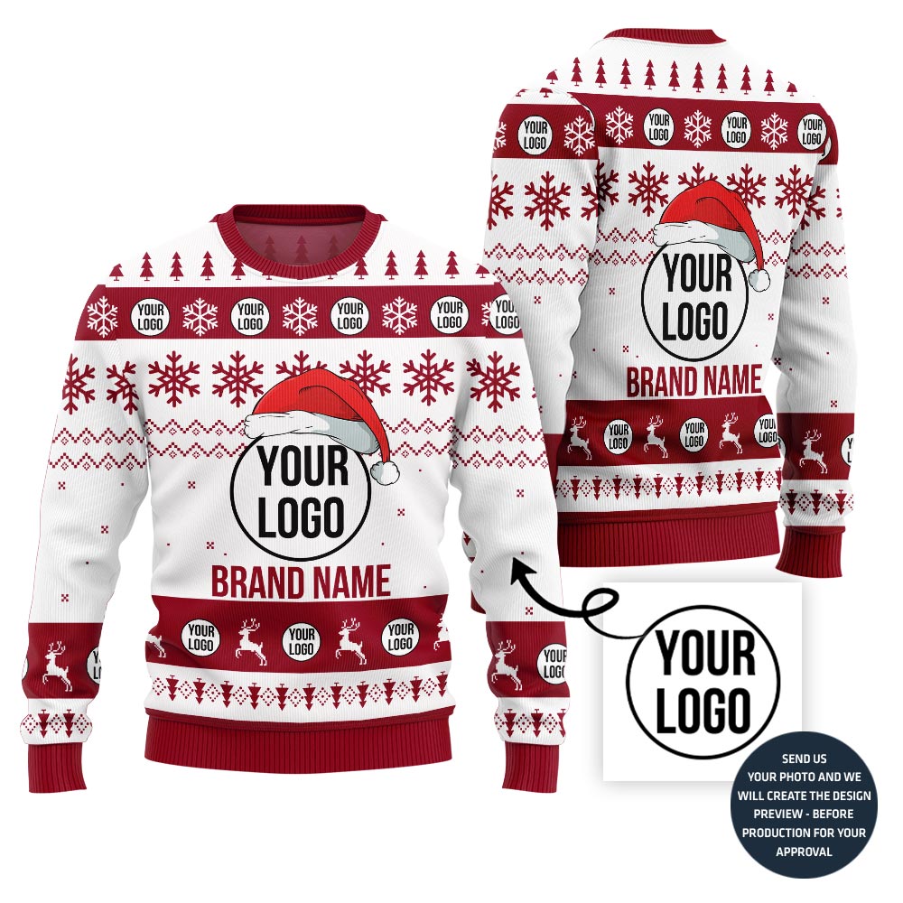 Best Custom Logo And Brand Santa Hat Xmas Sweater