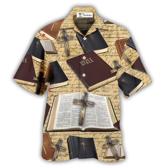 Hawaiian Shirt / Adults / S God Bible I Just Need My Bible Paper - Hawaiian Shirt 