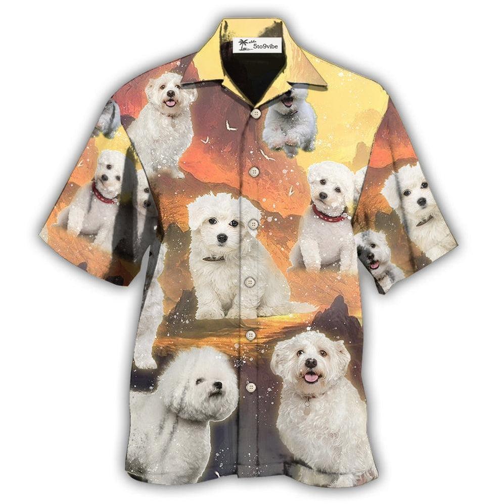 Hawaiian Shirt / Adults / S Bichon Frise Dog Lovely Sunset - Hawaiian Shirt 