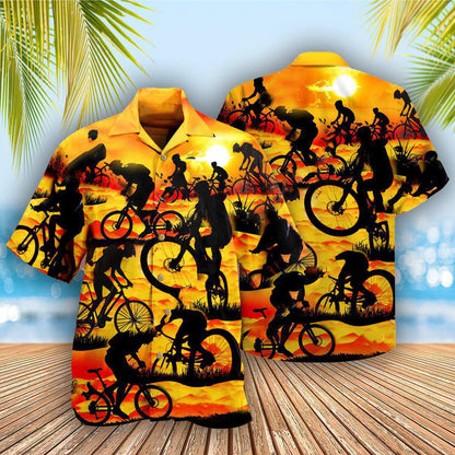 Bicycle It's Not A Race It's A Journey On The Sunset - Hawaiian Shirt 