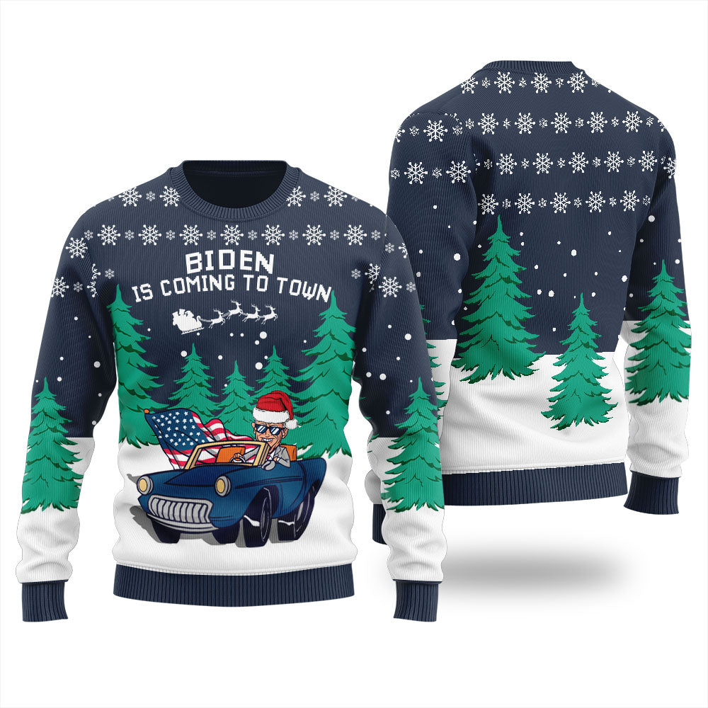Joe Biden Ugly Christmas Sweater For Women