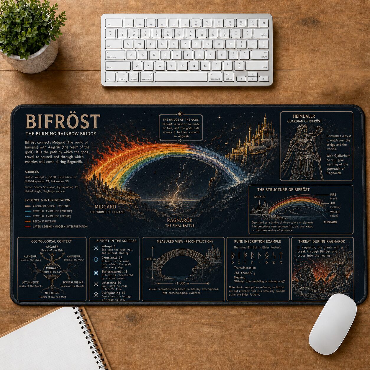 Bifrost Viking History and Culture Guide Desk Mat | 5To9Vibe