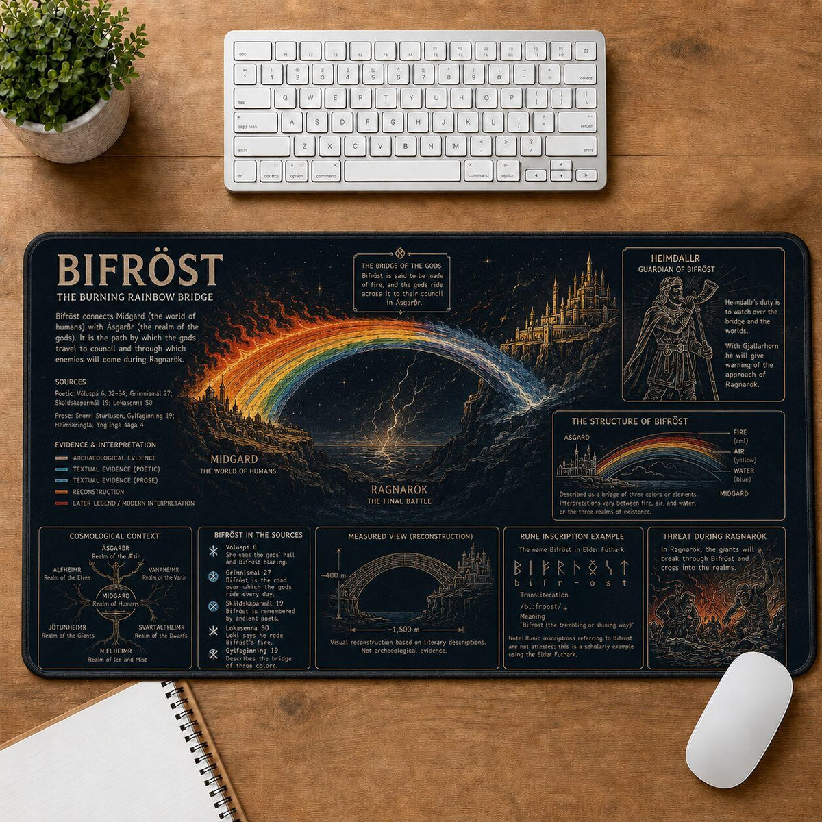 Bifrost Viking History and Culture Guide Desk Mat | 5To9Vibe