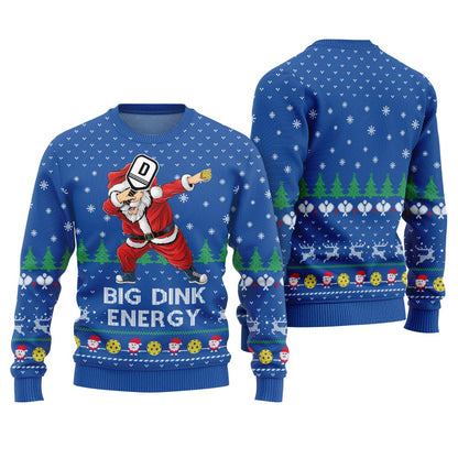 Big Dink Energy Santa Pickleball Christmas Sweater