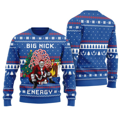 Big Nick Energy Santa Funny Ugly Christmas Sweater For Women
