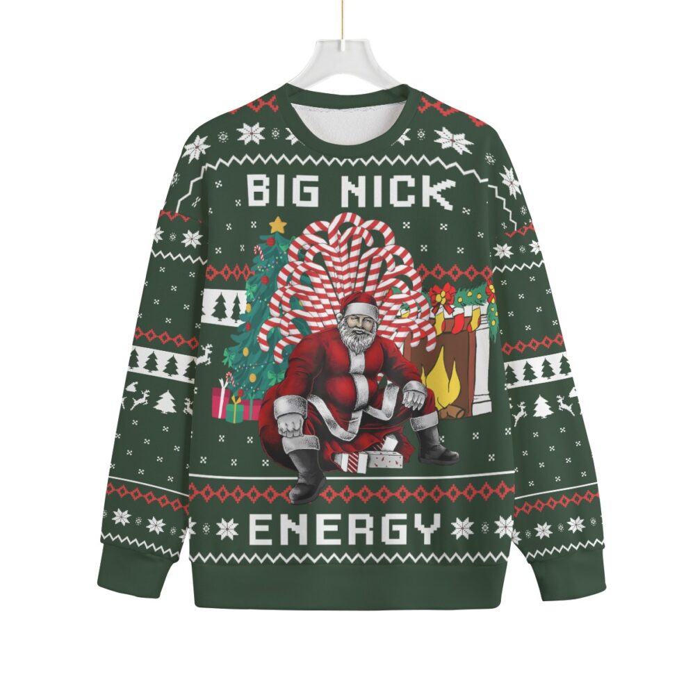 Big Nick Energy Santa Men Big And Tall Christmas Sweater