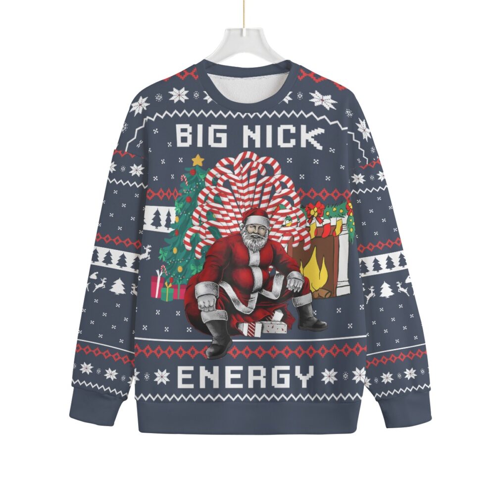 Big Nick Energy Santa Women's Plus Size Ugly Christmas Sweater