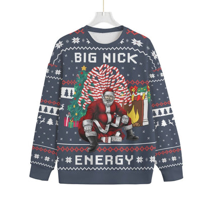 Big Nick Energy Santa Men Big And Tall Christmas Sweater