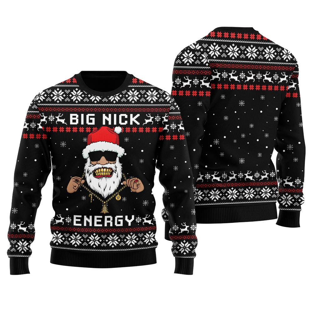Big Nick Energy Santa Women's Ugly Christmas Sweater