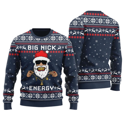 Big Nick Energy Santa Women's Ugly Christmas Sweater