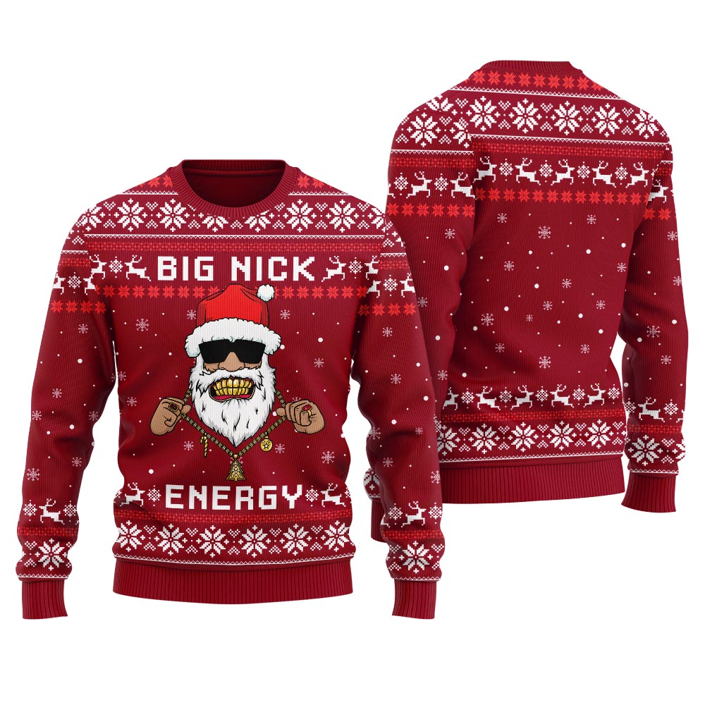 Big Nick Energy Santa Women's Ugly Christmas Sweater