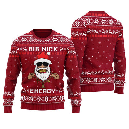 Big Nick Energy Santa Women's Ugly Christmas Sweater