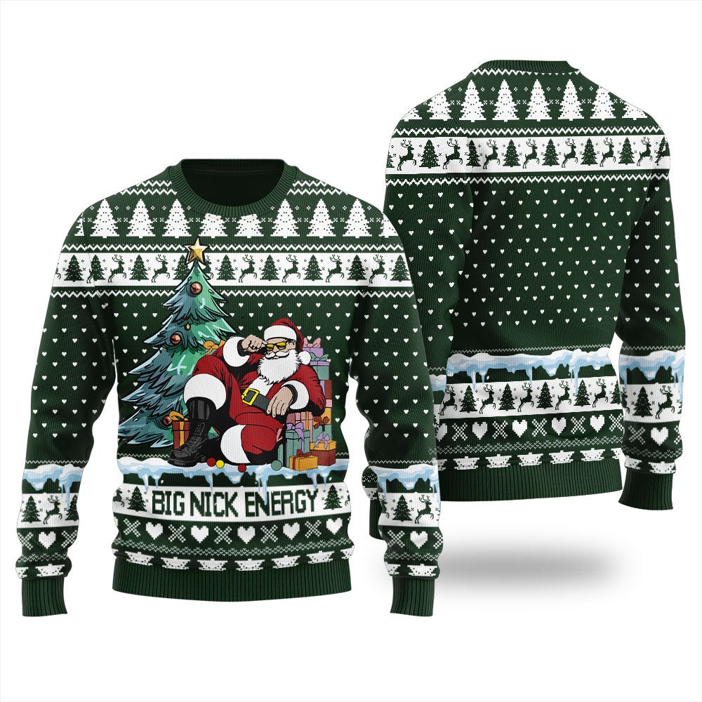 Big Nick Energy Santa Ugly Christmas Sweater
