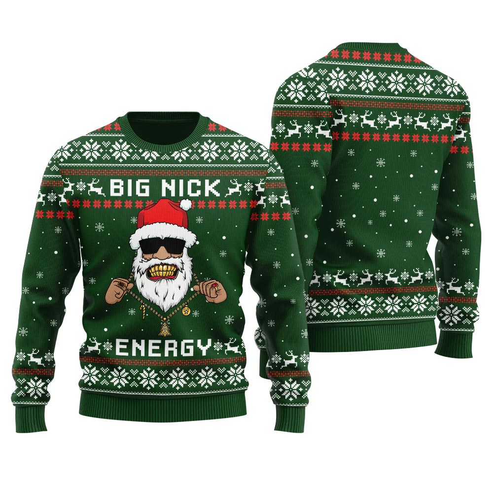 Big Nick Energy Santa Women's Ugly Christmas Sweater