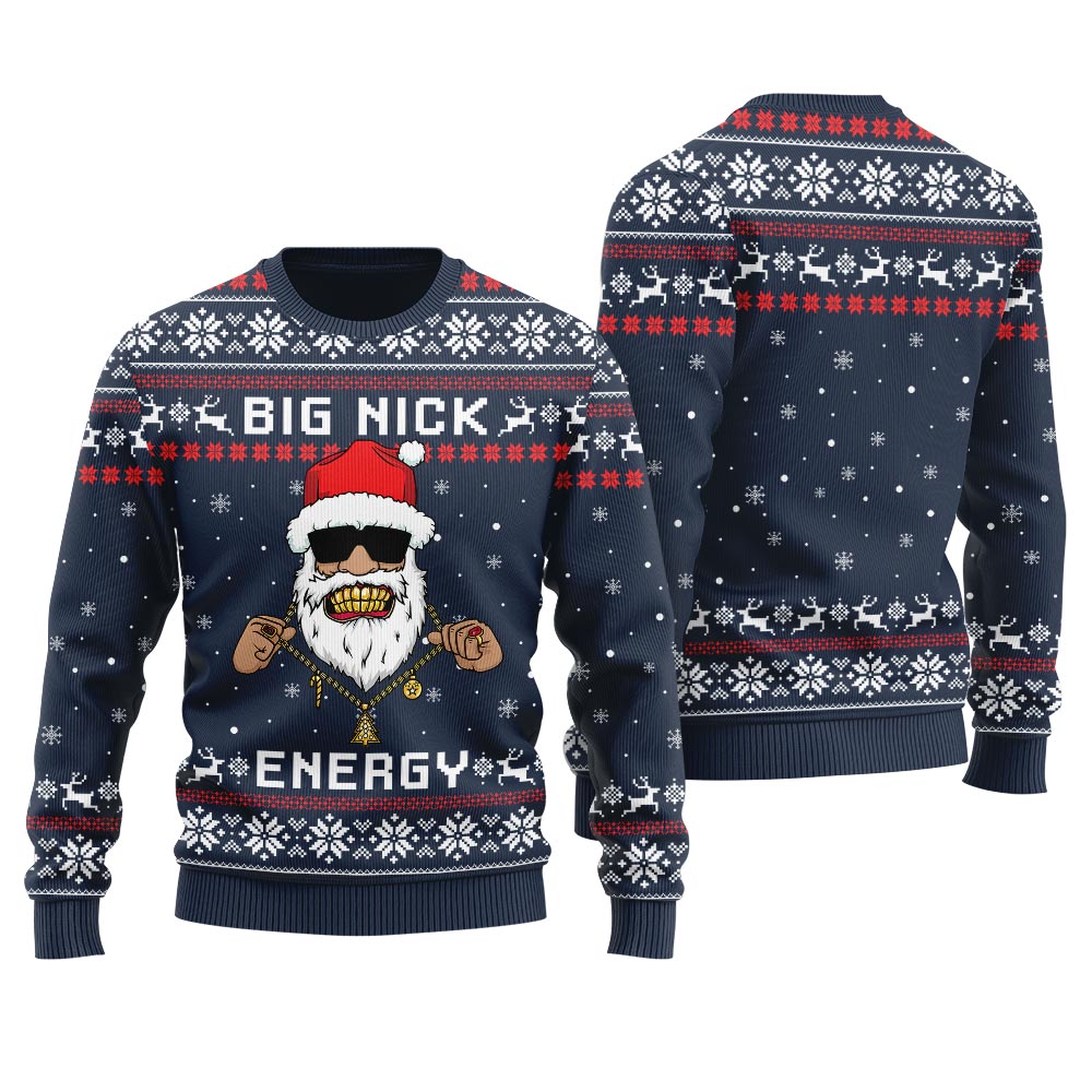 Big Nick Energy Santa Women's Ugly Christmas Sweater