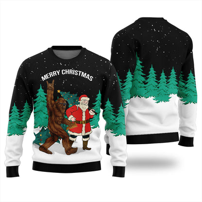 Bigfoot Santa Christmas Sweater