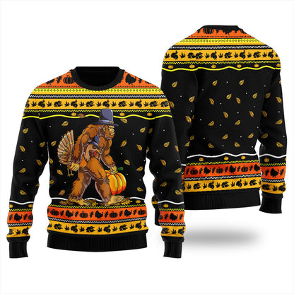 Bigfoot Ugly Christmas Sweater For Women