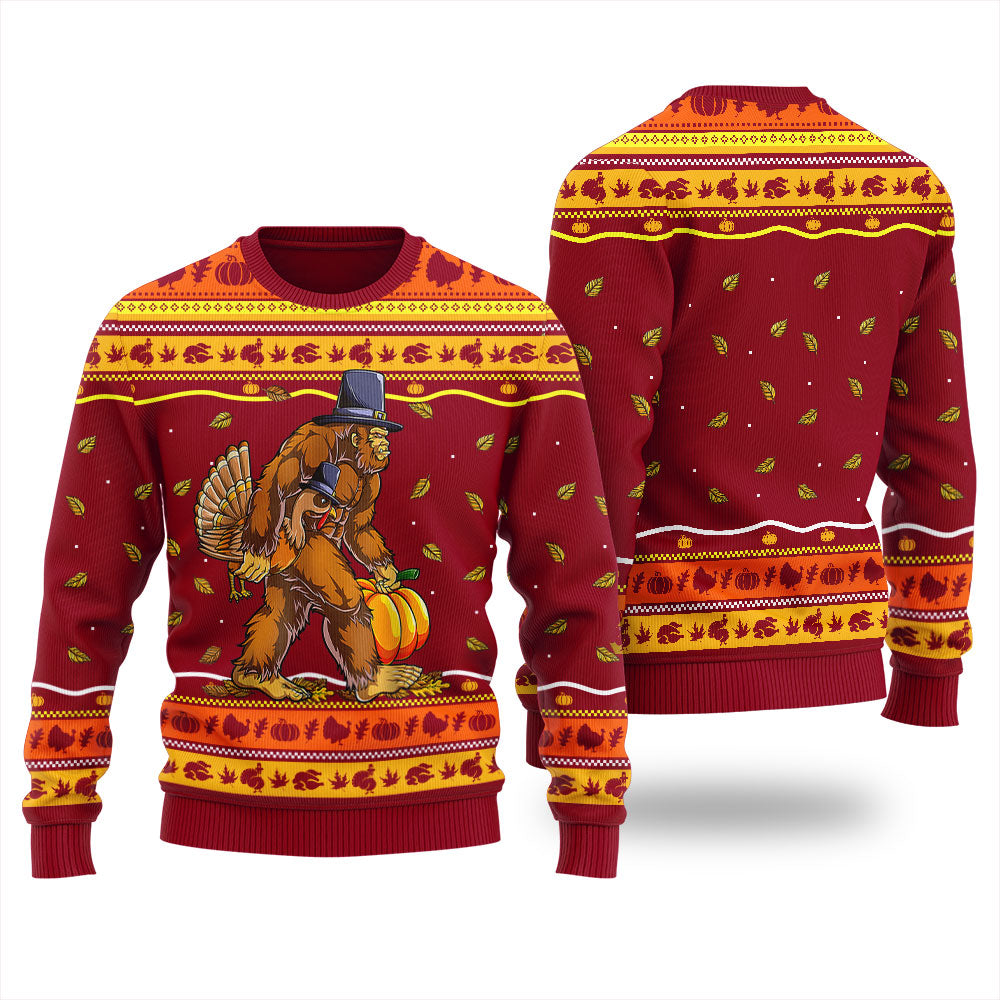 Bigfoot Ugly Christmas Sweater For Women