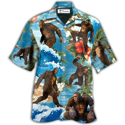 Hawaiian Shirt / Adults / S Bigfoot Tropical Style - Hawaiian Shirt 