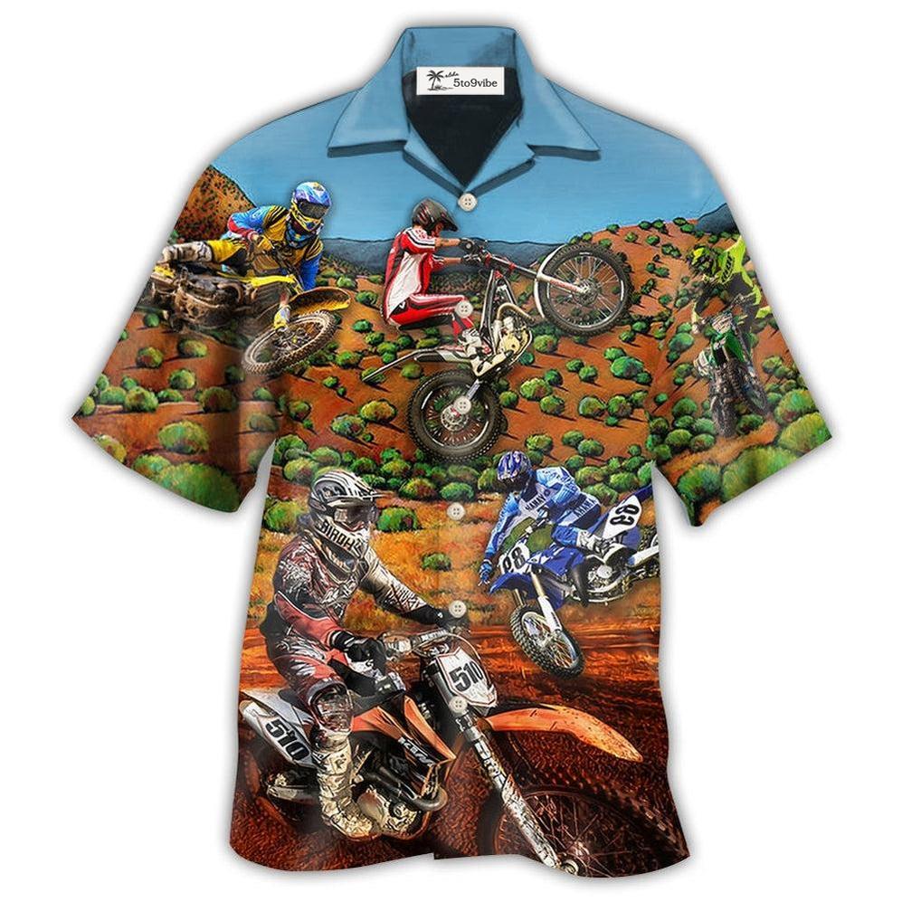 Hawaiian Shirt / Adults / S Bike Dirt Bike Cool Style - Hawaiian shirt 