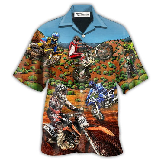 Hawaiian Shirt / Adults / S Bike Dirt Bike Cool Style - Hawaiian shirt 