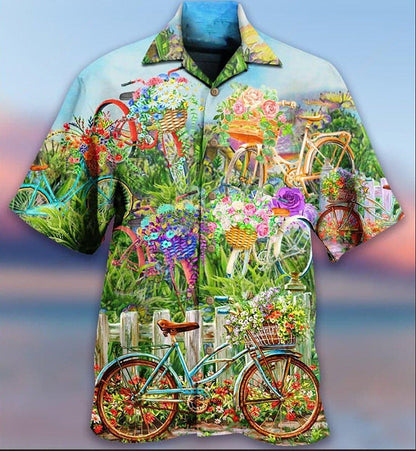Bike Love Flowers So Much - Hawaiian Shirt 