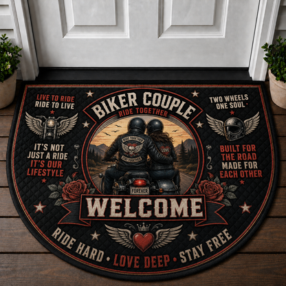 Motorcycle Garage Welcome Mat - Custom Built Biker Workshop Doormat - 5to9vibe