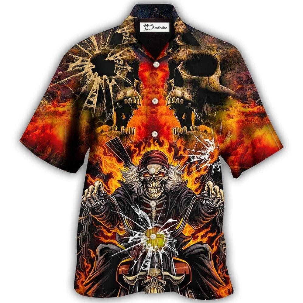Skull Biker Style - Hawaiian Shirt 
