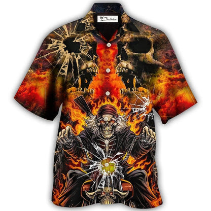 Skull Biker Style - Hawaiian Shirt 