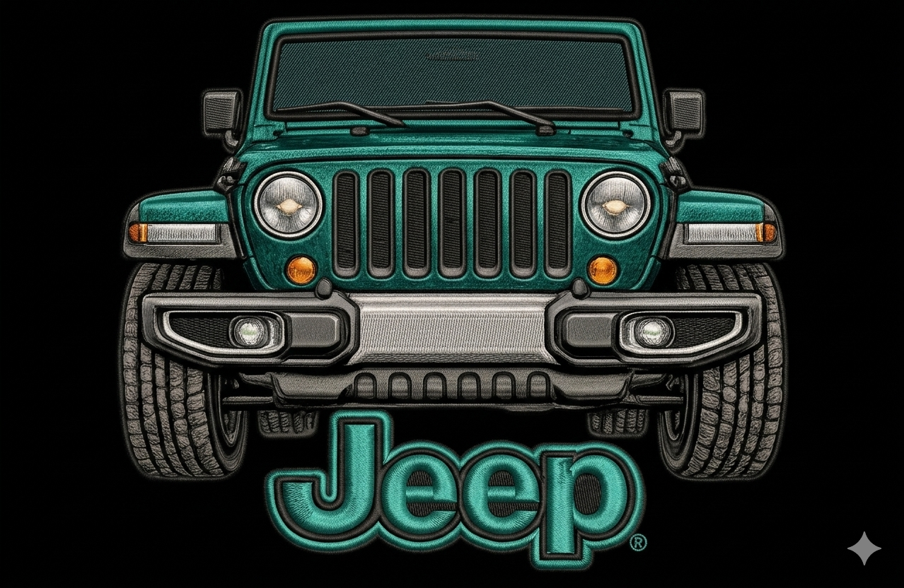 Sudadera prémium unisex Jeep bordada con cremallera de cuarto, suéter con cremallera de cuarto inspirado