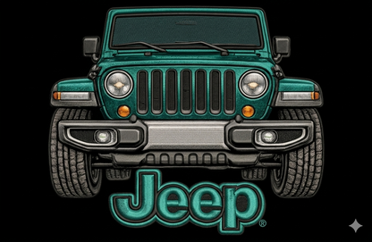 Sudadera prémium unisex Jeep bordada con cremallera de cuarto, suéter con cremallera de cuarto inspirado